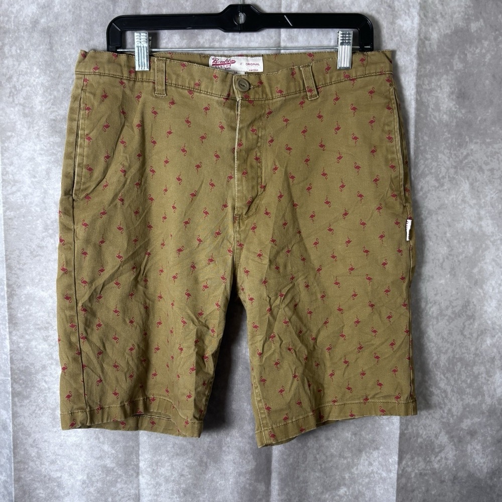 Brooklyn Cloth‎ Twill Men's 34 Khaki Shorts Stretch Flamingo Summer Vacation